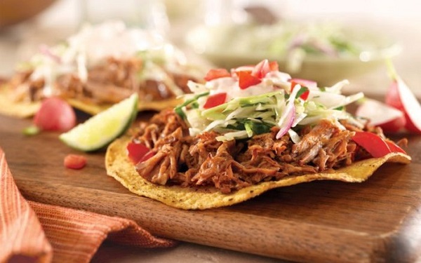 tostadas de tingam comida mexicana, receta mexico