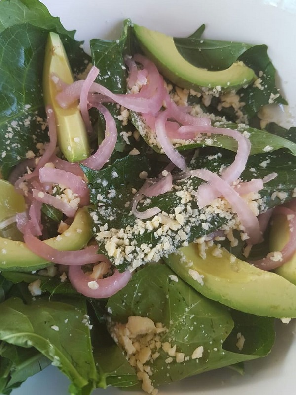 chaya en ensalada, receta mexicana