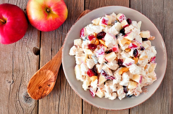 ensalada de manzana y cereza, recetas mexicanas