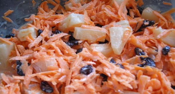 ensalada de zanahoria con frutas