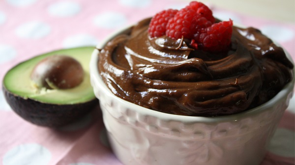 mousse de chocolate con aguacate