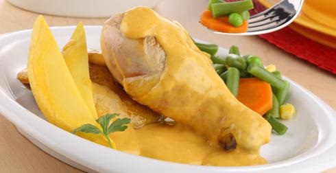 pollo en salsa de mango, receta mexicana