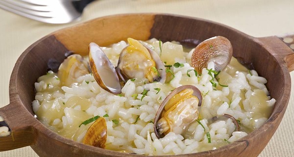 almejas con arroz, comida de méxico