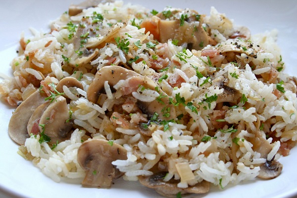 arroz con champinones
