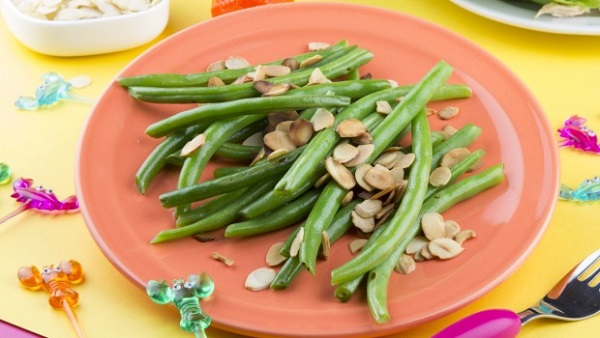 ejotes con almendras, receta de méxico