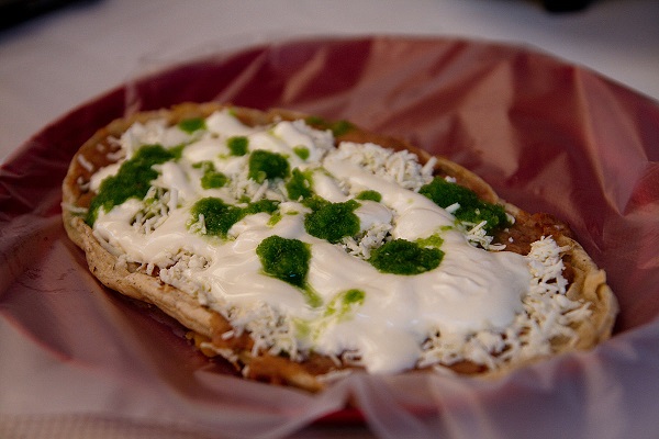 sopes de queso, receta de méxico