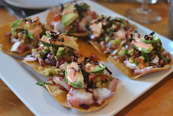 tostadas de pulpo