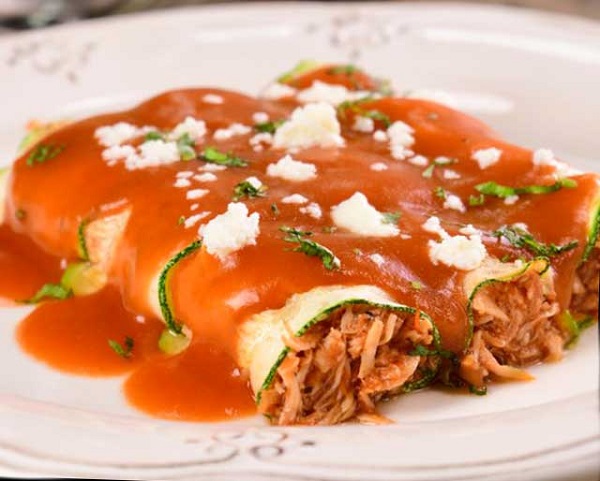 enchiladas de calabaza con pollo