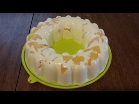 Receta Gelatina de piña y crema, receta mexicana