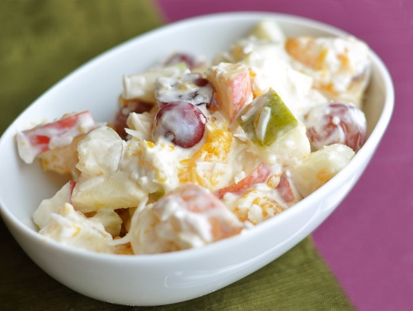 Receta Ensalada de fruta con yogurt, Recetas mexicanas